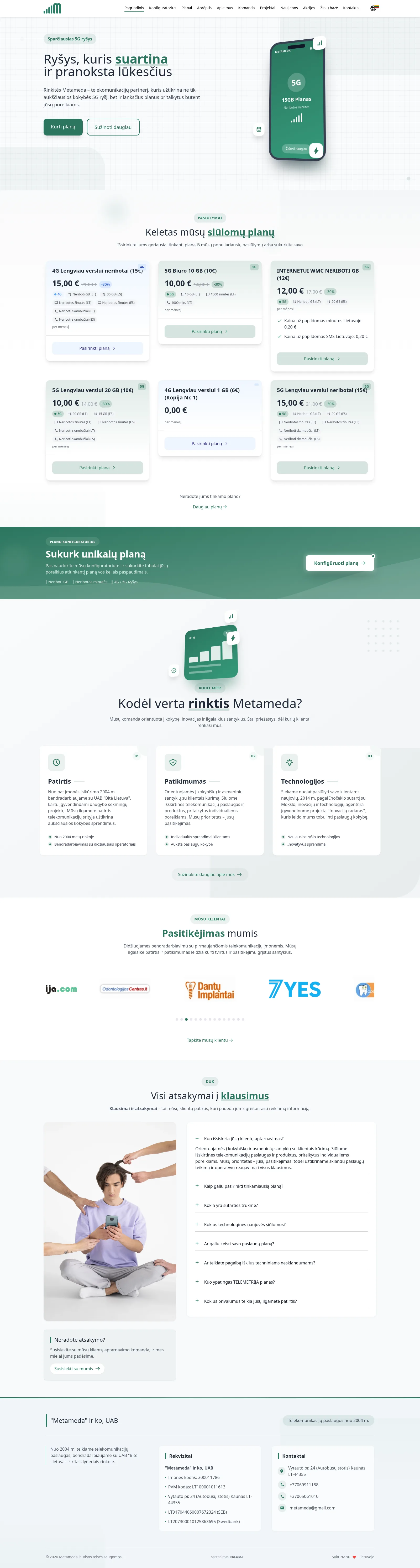 METAMEDA — Telekomunikacijų svetainė