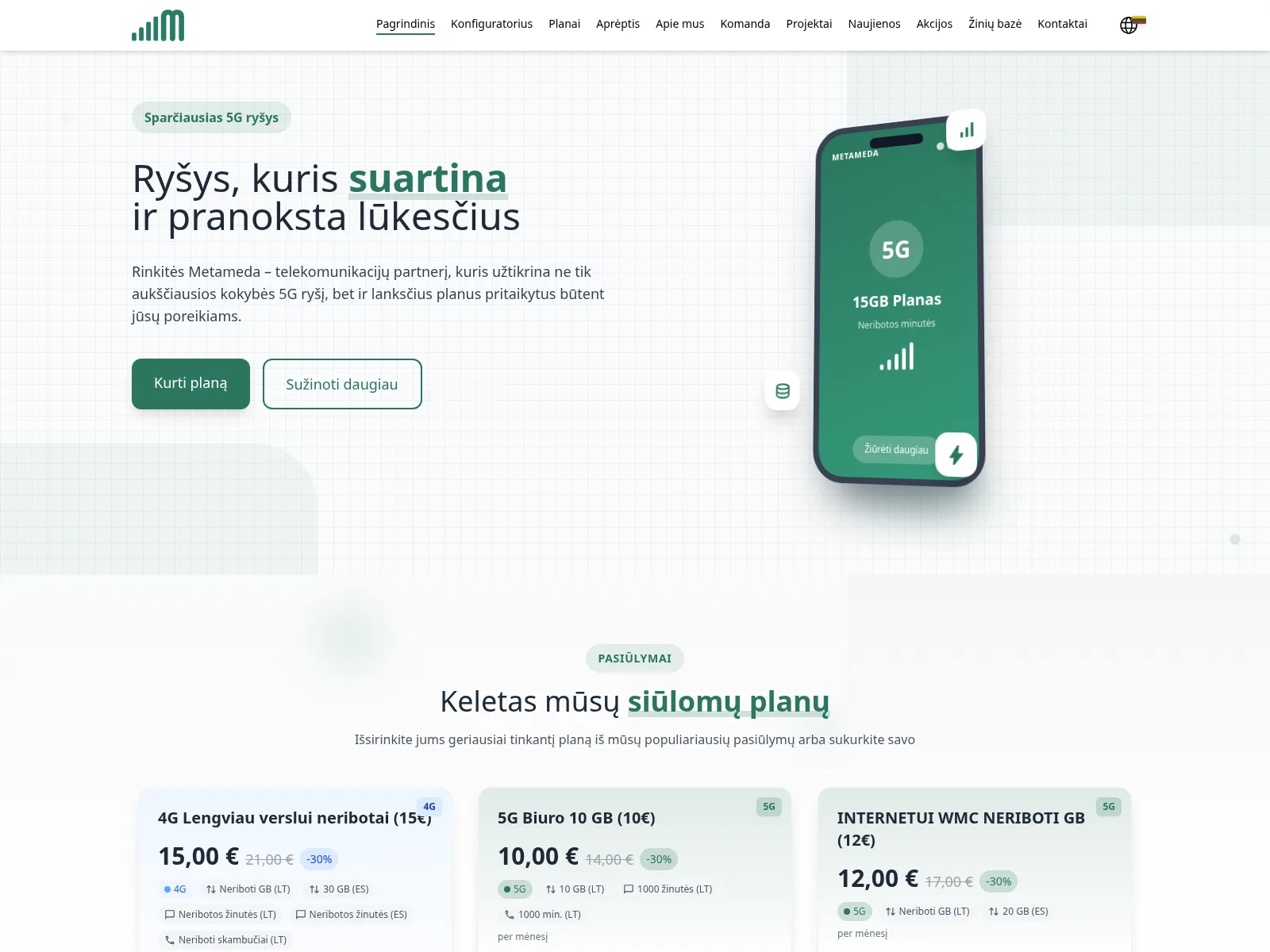 METAMEDA — Telekomunikacijų svetainė